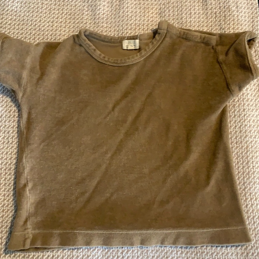 Simple folk terry cloth shirt